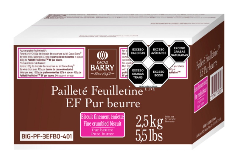 Paillete Feuilletine Galleta Crujiente Paillete Feuilletine Galleta Crujiente 2.5kg Barry Callebaut
